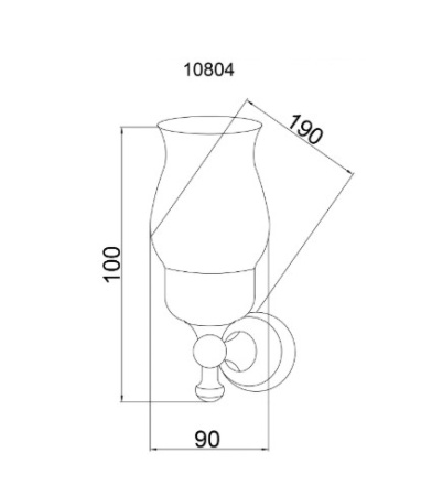Фото стакан настенный boheme provanse 10804, бронза