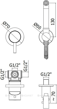 Фото гигиенический душ paffoni kitdup110hg, золото