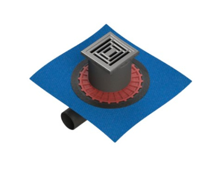 Фото трап в пол vitra square 15*15 см 59980106000, хром матовый