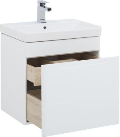 Фото тумба подвесная с раковиной aquanet софия 60 белый