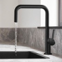 Фото смеситель hansgrohe talis m54 72806670 для кухни черный матовый