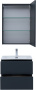 Фото мебель для ванной aquanet алвита new 60 2 ящика, антрацит