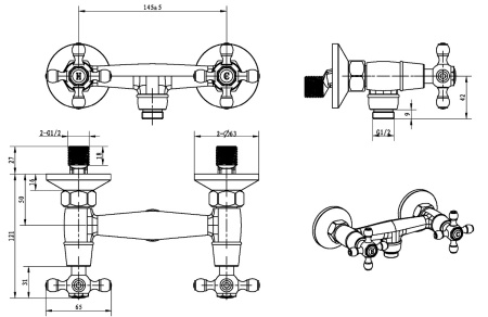 Фото смеситель для душа boheme royal crystal 274-royal/crst, хром