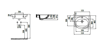 Фото раковина мебельная creavit 55 см et155-00cb00e-0000, белая