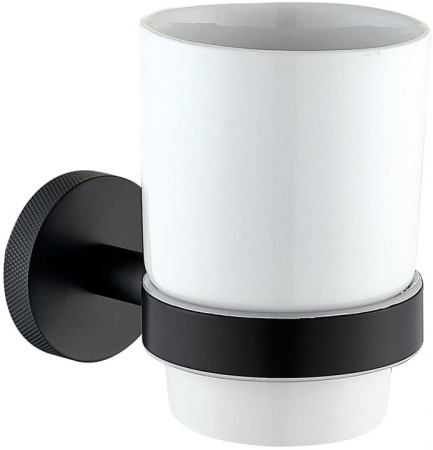 Фото стакан настенный allen brau priority 6.31002-31, черный матовый