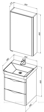 Фото зеркало-шкаф aquanet орлеан 50 белый