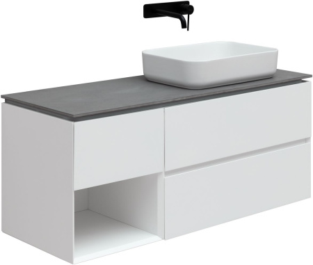 Фото тумба под раковину allen brau infinity 120 1.21007.wm r белый матовый