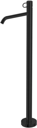 Фото смеситель для раковины paffoni joker jk031no напольный, черный матовый