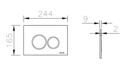Фото клавиша смыва vitra origin 740-2400, белая
