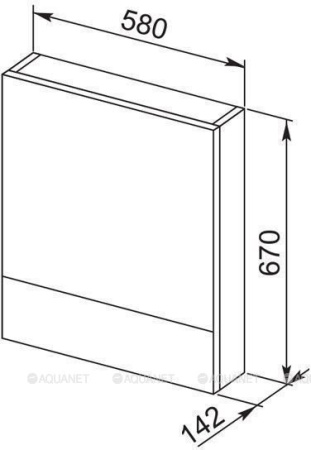 Фото зеркало-шкаф aquanet нота 58 белый