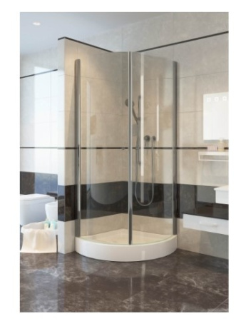 Фото душевой угол alpen alpina a160n-80 80*80 см, профиль хром/стекло прозрачное