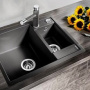 Фото мойка для кухни из искусственного камня blanco metra 6 518874 темная скала 50х60