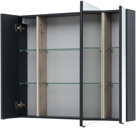 Фото комплект мебели aquanet алвита new 100 1 ящик, 2 дверцы, антрацит