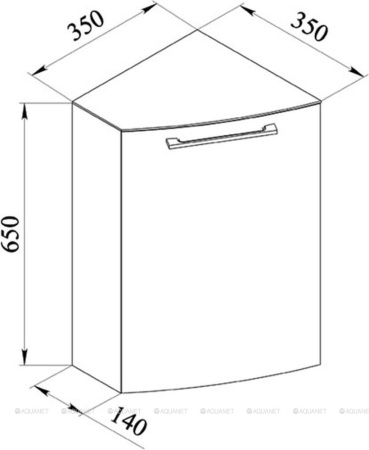 Фото шкаф для тумбы de aqua тока 3 l белая
