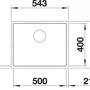 Фото мойка кухонная blanco subline 500-if 524110 infino белый