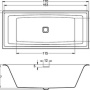 Фото акриловая ванна riho still square br0200500k00130 с подголовником 170x75 Фото акриловая ванна riho still square br0200500k00130 с подголовником 170x75