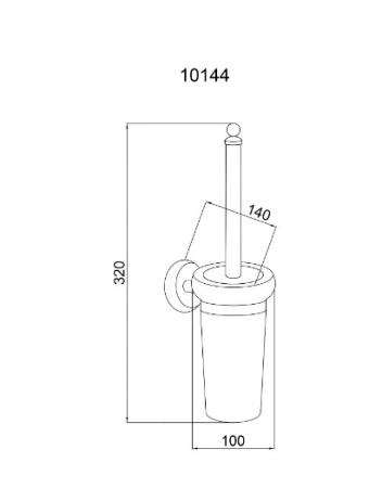 Фото ершик настенный boheme vogue 10194, хром