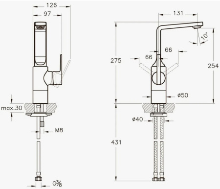 Фото смеситель для раковины vitra suit a42466exp, хром