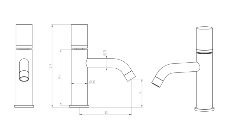 Фото смеситель для раковины boheme stick 121-crcr, хром
