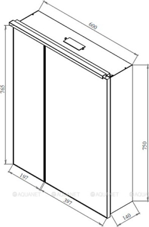 Фото зеркало-шкаф de aqua алюминиум 60 медь