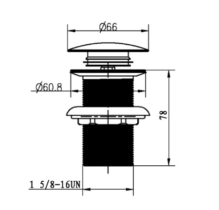 Фото донный клапан без перелива boheme imperiale 611, золото