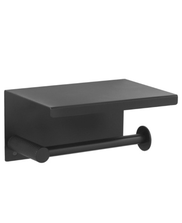 Фото бумагодержатель с полкой boheme uno 10971-b, черный матовый