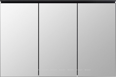 Фото зеркало-шкаф de aqua алюминиум 120 черный