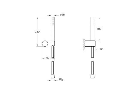Фото душевая система vitra origin a49286exp 3х позиционный, хром