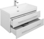 Фото тумба подвесная с раковиной aquanet нота 90 белый