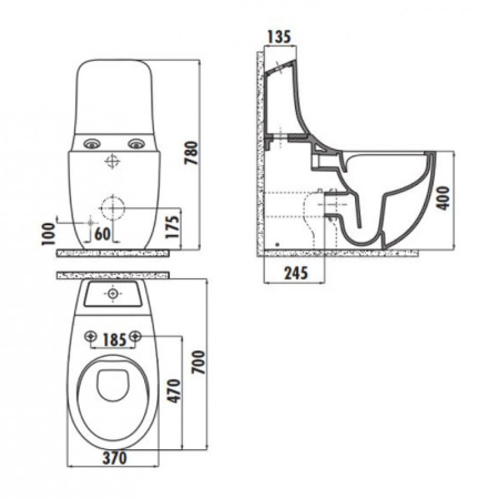 Фото бачок для унитаза creavit foglia fg400-00cb00e-0000, белый
