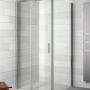Фото душевой уголок riho ocean gu01200801 стекло прозрачное  / хром l профиль 120x80