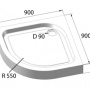 Фото душевой поддон belbagno tray-bb-r-90-550-15-w