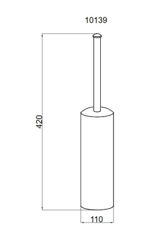 Фото ершик напольный boheme vogue 10139, хром