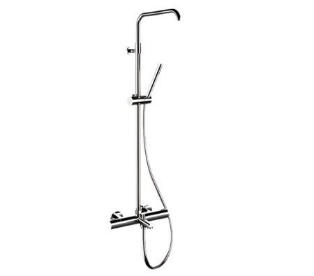 Фото душевая система термостатическая с изливом remer elegance eq34a7mmssof, хром