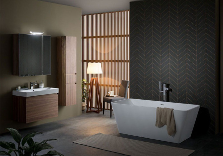 Фото зеркало-шкаф aquanet нью-йорк 85 орех