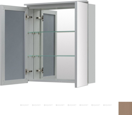 Фото зеркало-шкаф de aqua алюминиум 70 медь