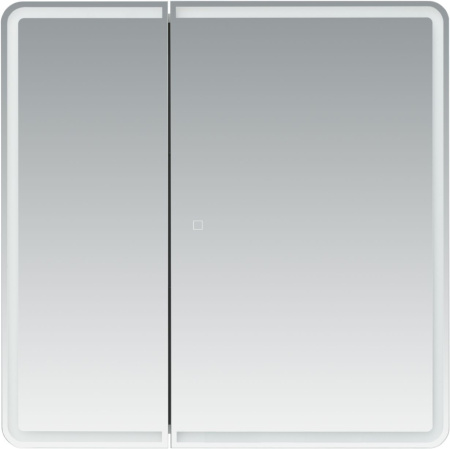 Фото зеркало-шкаф aquanet оптима 80 с led подсветкой