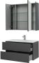 Фото комплект мебели aquanet алвита 100 серый антрацит