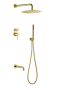 Фото душевая система с изливом boheme uno 464-2-g, золото
