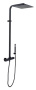 Фото душевая колонна paffoni city zcol664no термостат, черный матовый