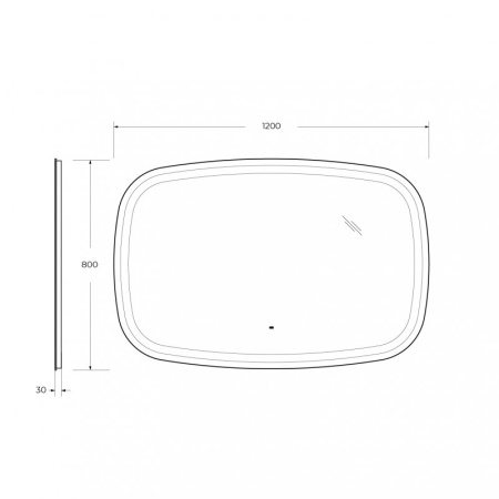 Зеркало с подсветкой Cezares CZR-SPC-MOLVENO-1200-800-MOV 120*80 см