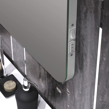 Фото зеркало с подсветкой opadiris арабеско 80 см, белое