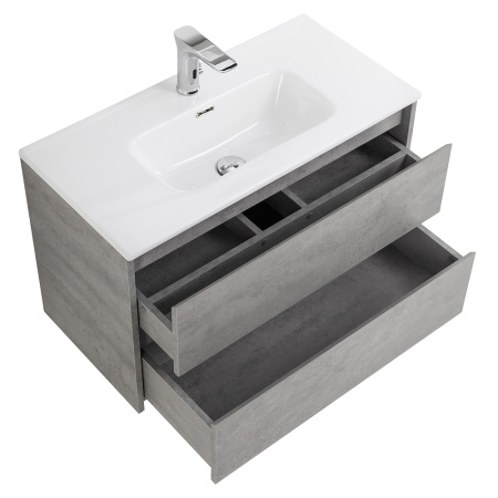 Фото тумба подвесная belbagno kraft 39 80 cemento grigio