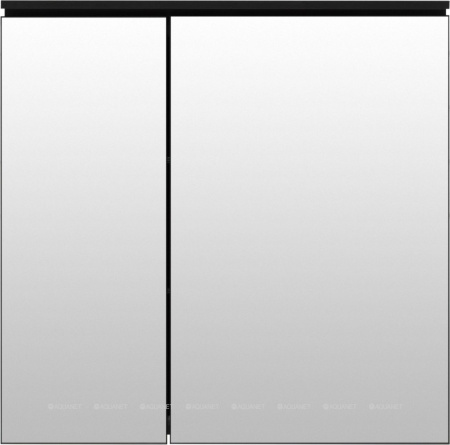 Фото зеркало-шкаф de aqua алюминиум 80 черный