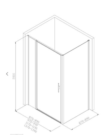 Фото душевой угол allen brau priority 3.31003.bba + 3.31018.bba 90*90*200 см, профиль черный браш