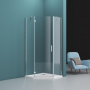 Фото душевой уголок belbagno kraft kraft-p-1-90-c-cr-r прозрачный / хром правый 90х90 Фото душевой уголок belbagno kraft kraft-p-1-90-c-cr-r прозрачный / хром правый 90х90