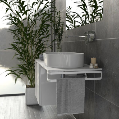 Фото полотенцедержатель для тумбы ravak balance x000001376, белый