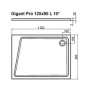 Фото душевой поддон ravak gigant pro xa05g70101l 120x90 l 10° белый