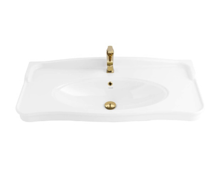 Фото раковина подвесная creavit antik an100 100*50 см, белая