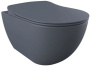 Фото унитаз подвесной безободковый creavit free fe322-11cg00e-0000, холодный серый матовый